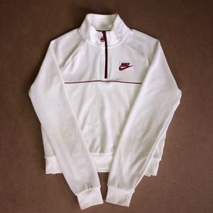 White Nike Quarter Zip Sweatshirt